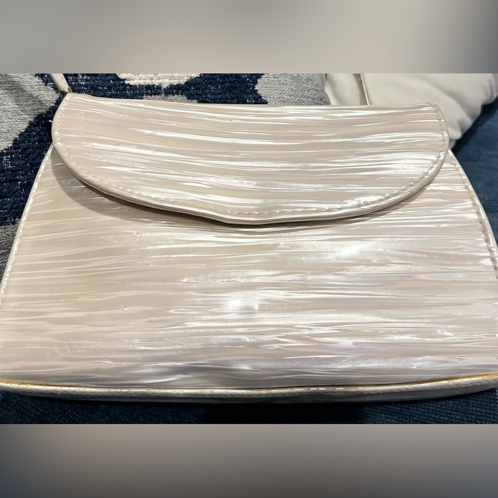 J Renee Faux Mother of Pearl Elegant Cream Women's Bag